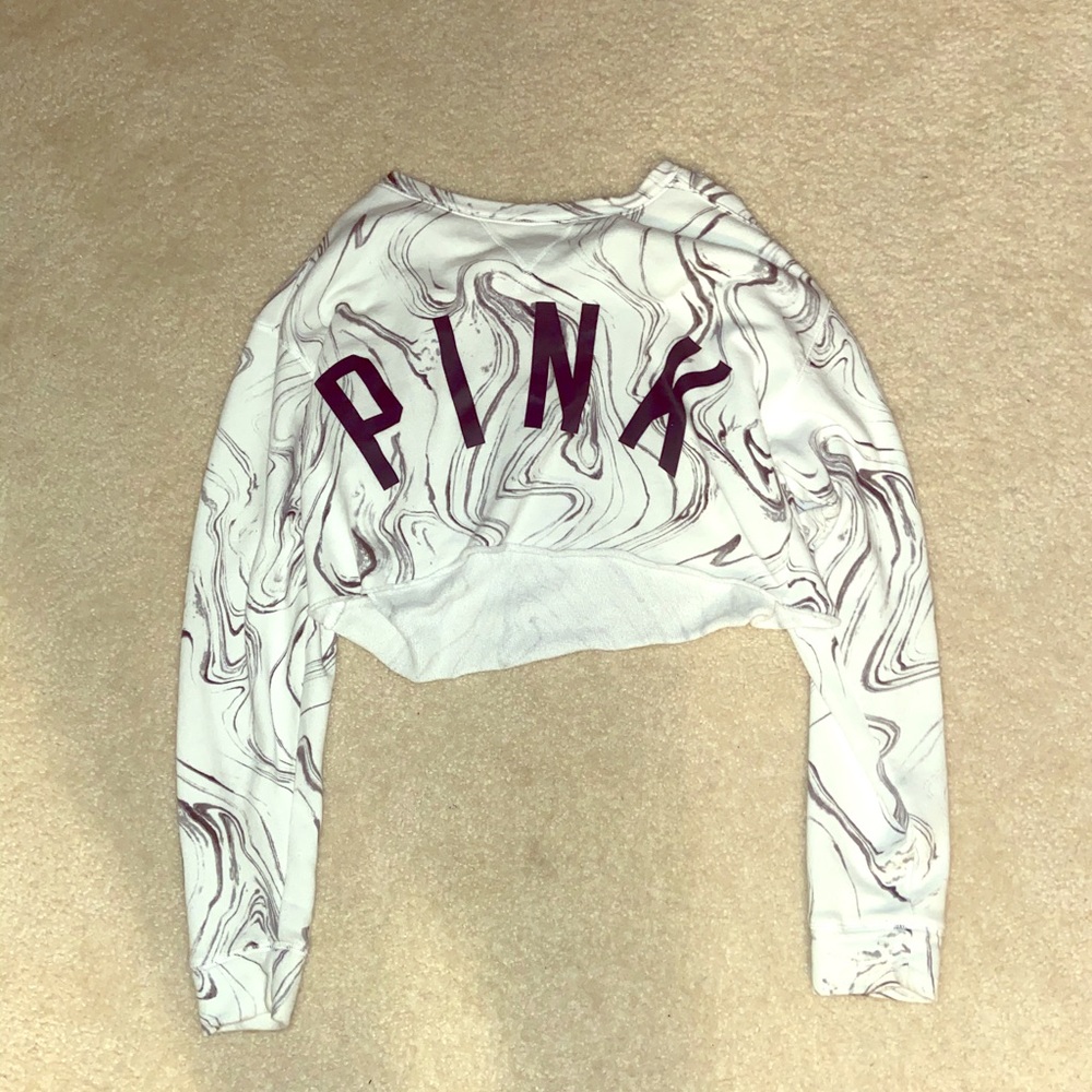 Women’s PINK tie-dye cropped pullover